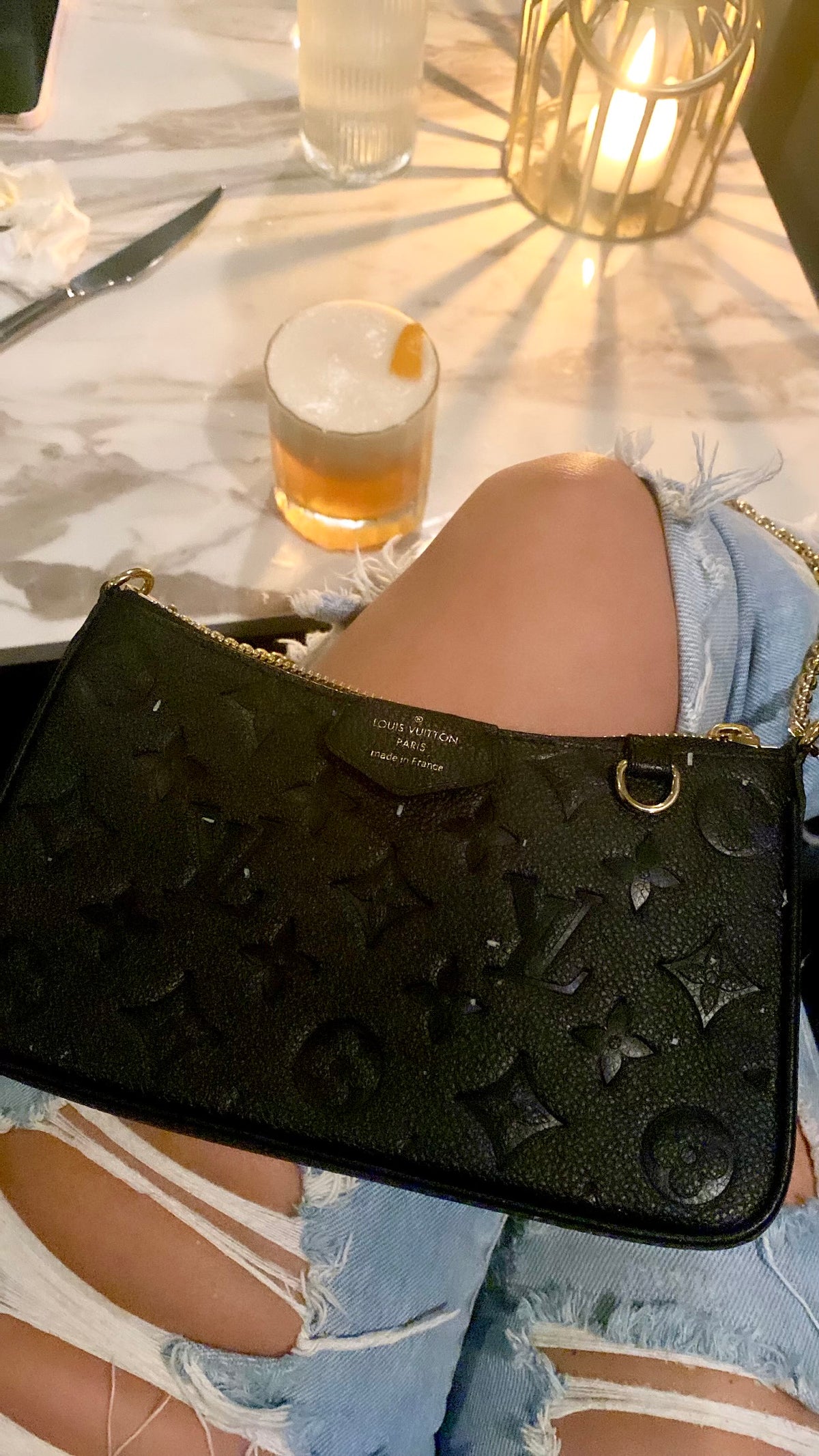 Louis Vuitton Easy Pouch On Strap Handbag Black