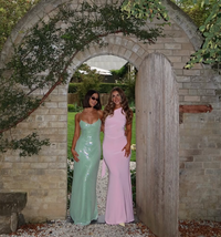 New Romantics Andy Diamond Bodice Maxi Dress in Apple