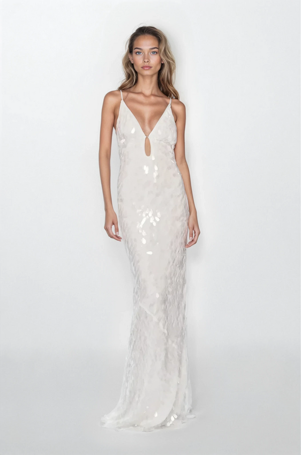 Misha THE 'SAPPHIRE' SEQUIN DRESS - Ivory