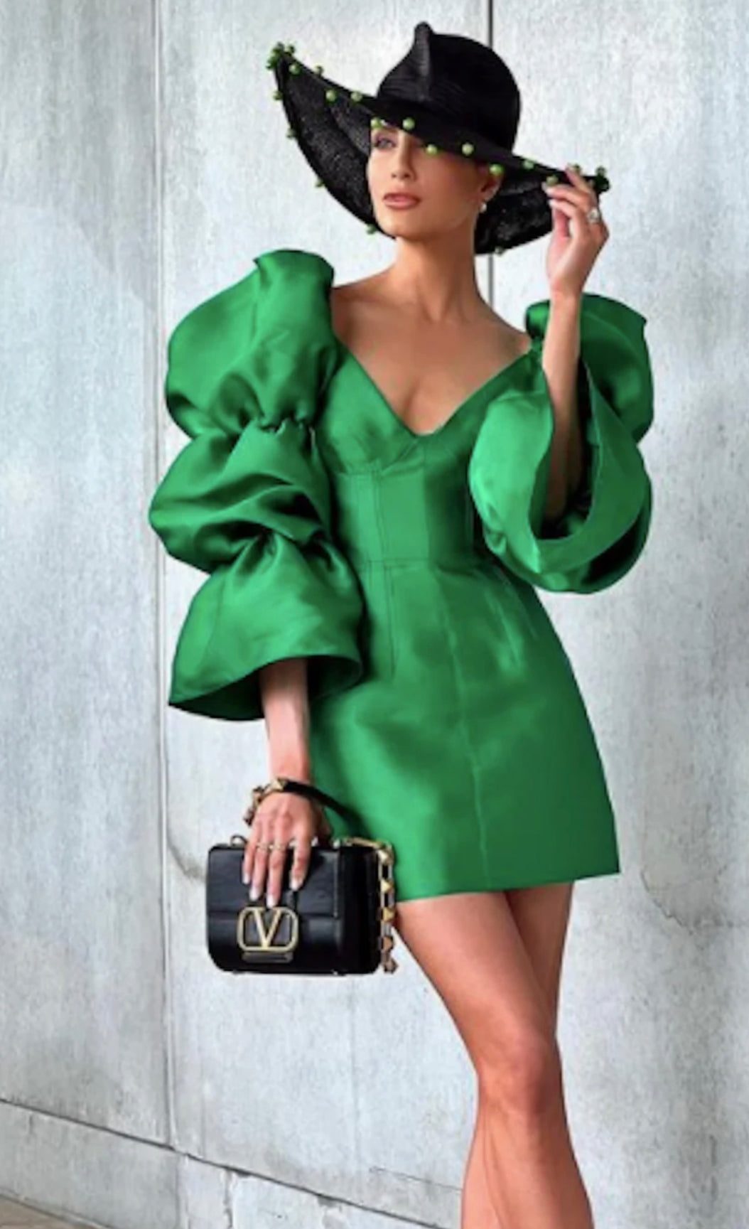 Khirzad Femme Solaro Dress Green