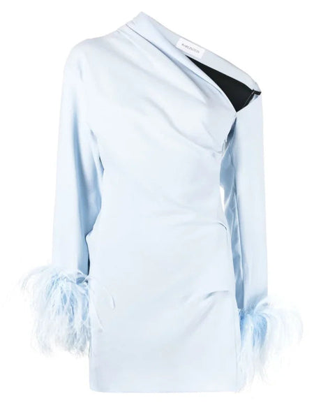 16Arlington Adelaide Feather-Trim Minidress Blue – THE DESIGNER HIRE SPOT