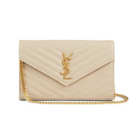 YSL Envelope Handbag Nude