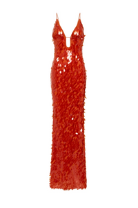 MISHA THE 'SAPPHIRE' SEQUIN DRESS - RED