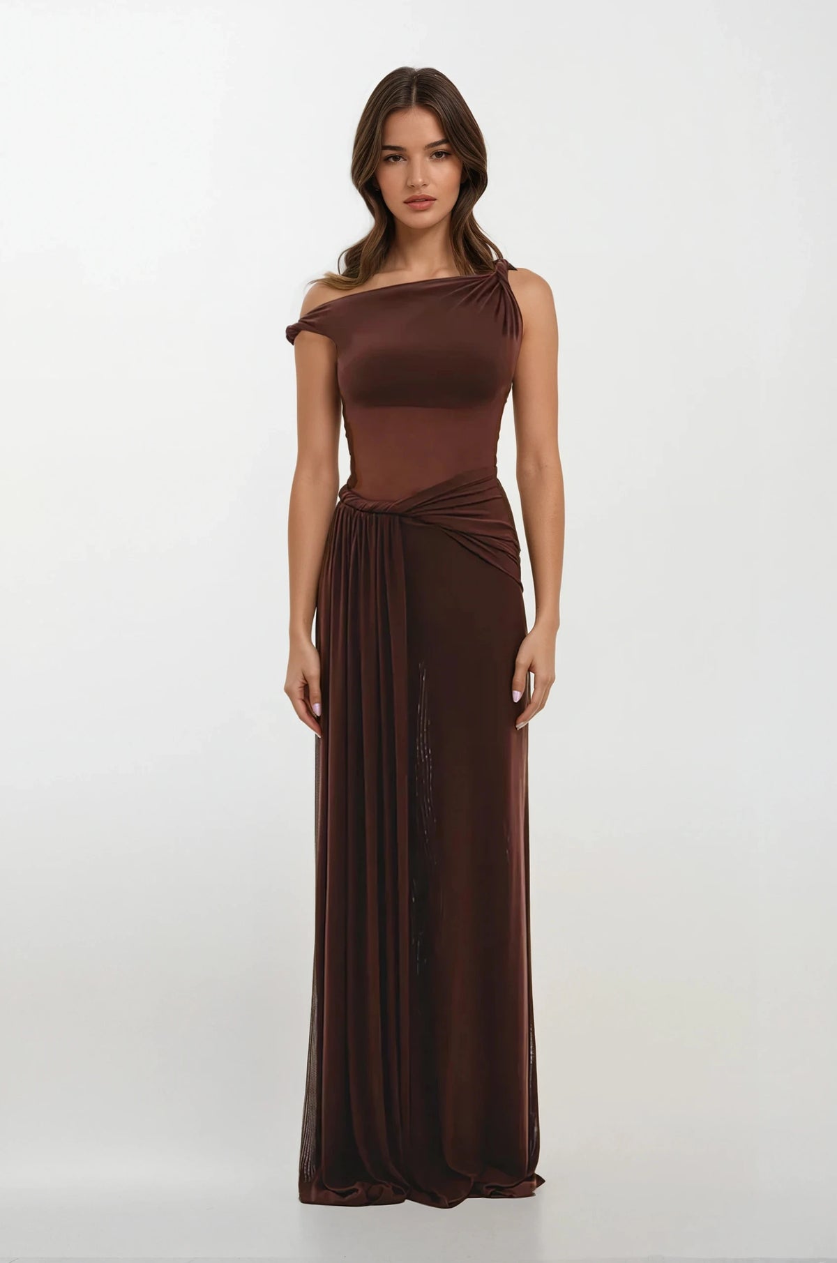 Misha THE 'SISAL' MESH DRESS orchid - Espresso (brown) THE DESIGNER HIRE SPOT Misha THE 'SISAL' MESH DRESS orchid - Espresso (brown) THE DESIGNER HIRE SPOT