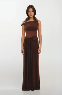 Misha THE 'SISAL' MESH DRESS orchid - Espresso (brown)