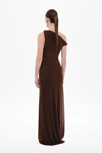 Misha THE 'SISAL' MESH DRESS orchid - Espresso (brown)