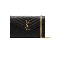 YSL Envelope Handbag Black
