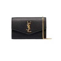 YSL Uptown Envelope Handbag Black