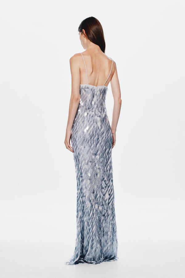 MISHA THE 'SAPPHIRE' SEQUIN DRESS - Dove Grey