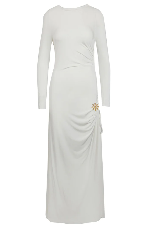 Asta Resort Tina Brooch Dress - Antique White