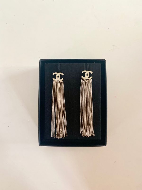 Chanel CC Tassle Earrings