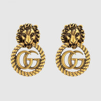 Gucci Lion Clip On Earrings - Large Size