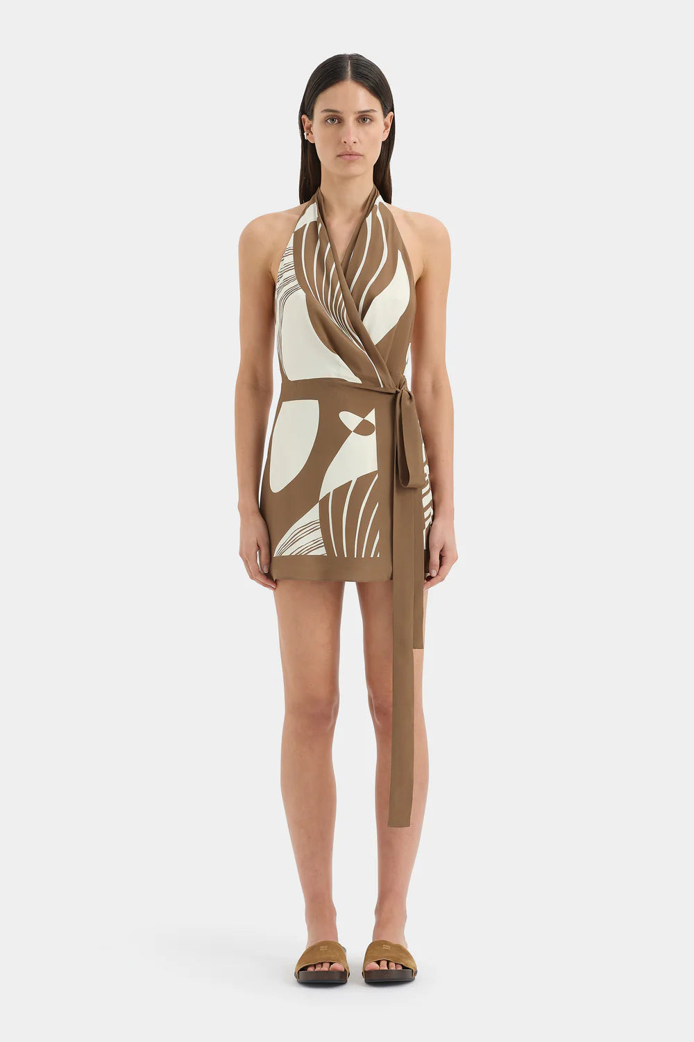 Sir The Label  Almara Wrap Halter Mini Dress