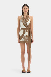 Sir The Label  Almara Wrap Halter Mini Dress