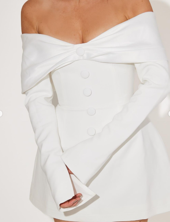 Odd Muse - The Ultimate Muse Bow Mini Dress | White THE DESIGNER HIRE SPOT Odd Muse - The Ultimate Muse Bow Mini Dress | White THE DESIGNER HIRE SPOT