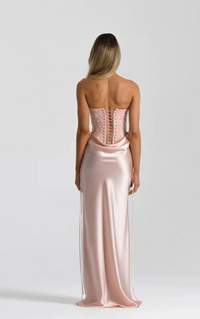 Natalie Rolt Verity Bustier & Allira Skirt In Baby Pink