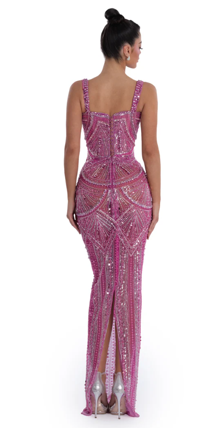 Albina Dyla Couture Gown - Blush Majesty Gown Pink