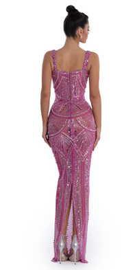 Albina Dyla Couture Gown - Blush Majesty Gown Pink