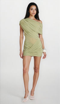 Benni Otto Mini Dress - Pistachio