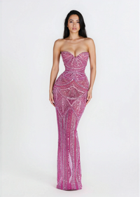 Albina Dyla Couture Gown - Blush Majesty Gown Pink