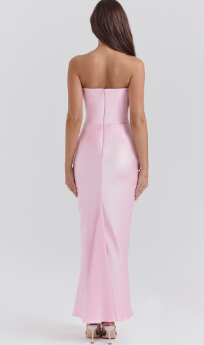 House Of CB Persephone Rose Shadow Strapless Corset Maxi Dress