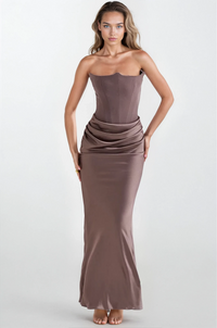 House Of CB Persephone Strapless Corset Dress - Smoke