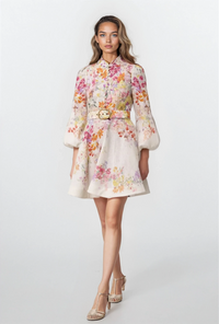 Zimmermann Natura Buttoned Mini Dress